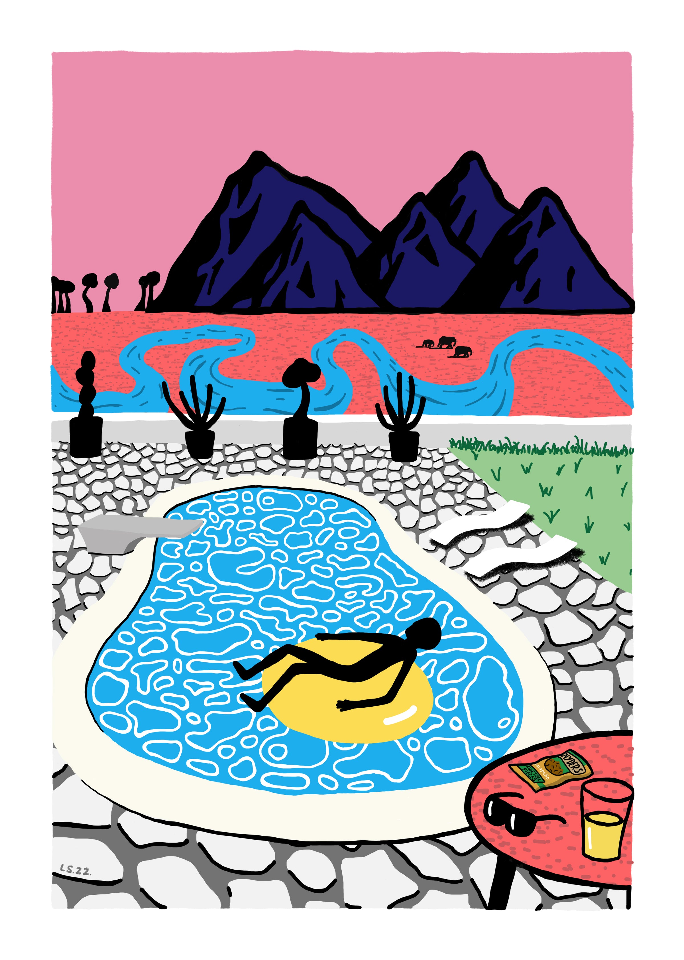 Lucas Sutherland 'Floatin' Print — The Tetley Shop