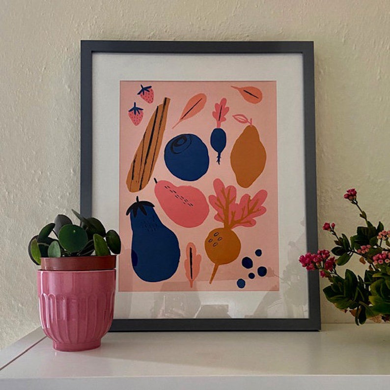 Rachael Powick Fruit & Veg Print — The Tetley Shop
