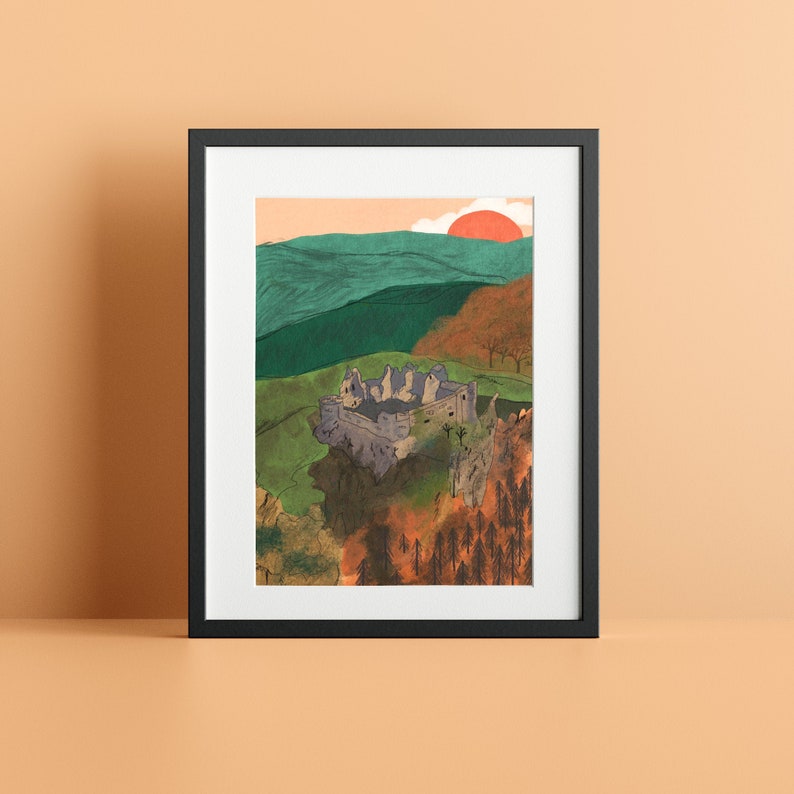 Rachael Powick Castle Print — The Tetley Shop